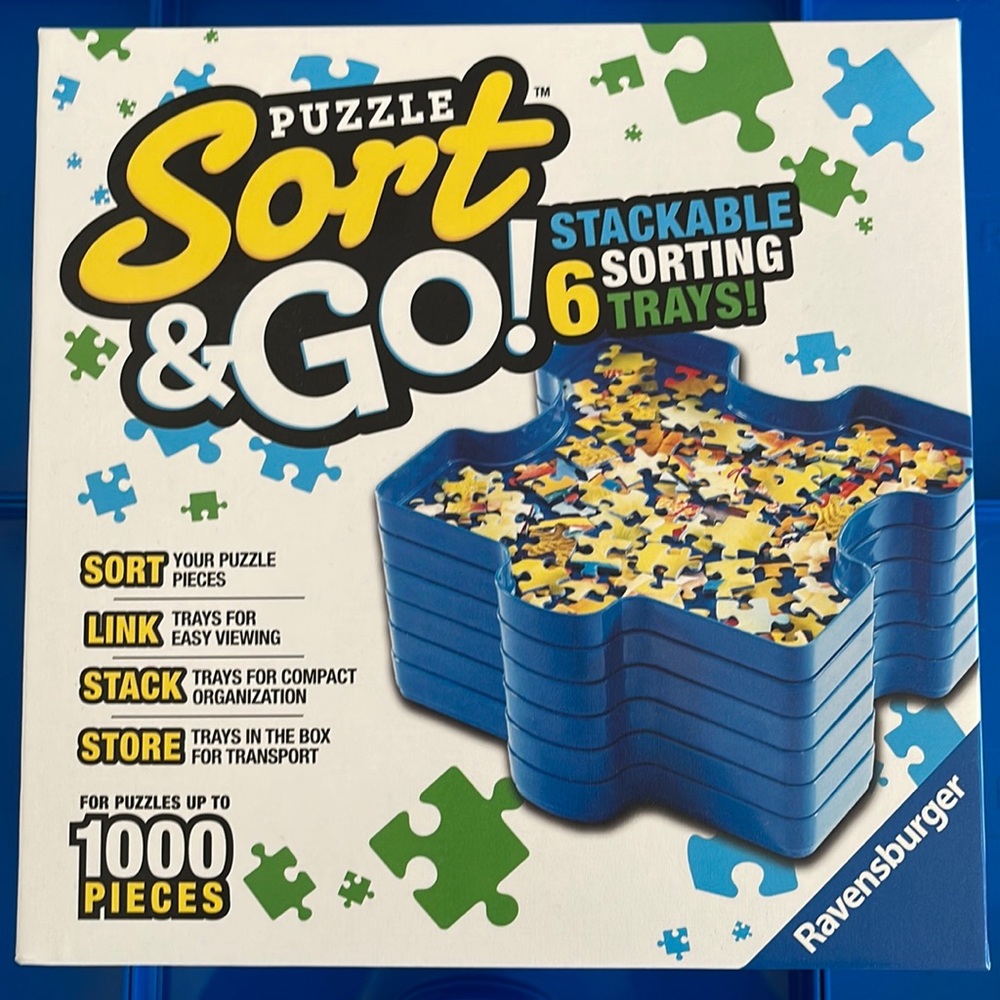 NEW Ravensburger Puzzle Sort & Go Stackable Sorting Trays